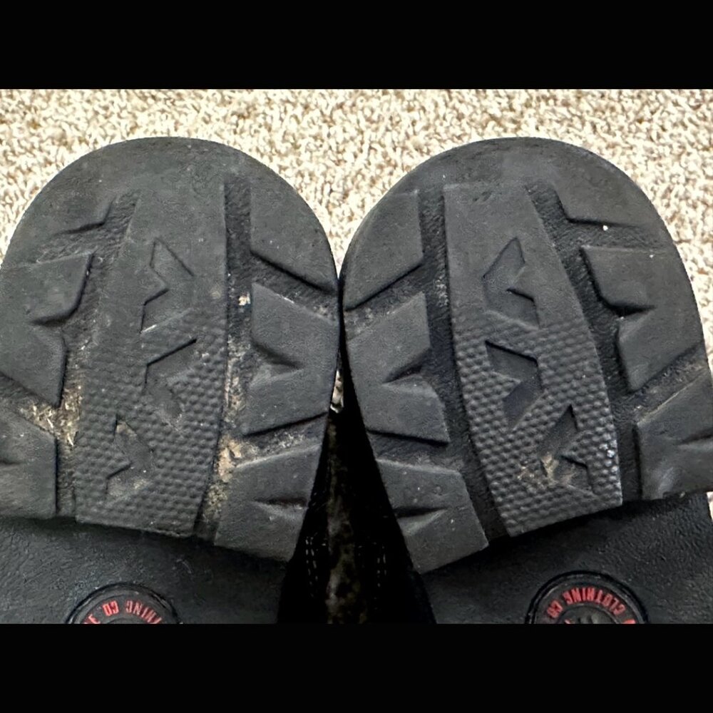 Black Milwaukee Motorcycle Boots Leather Round Toe Ankle Vintage Oil Resistant 8 - Picture 10 of 11